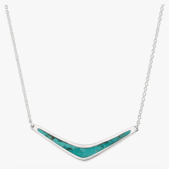 Silpada Sterling Silver & Turquoise Boomerang  Necklace - Picture 15 of 15